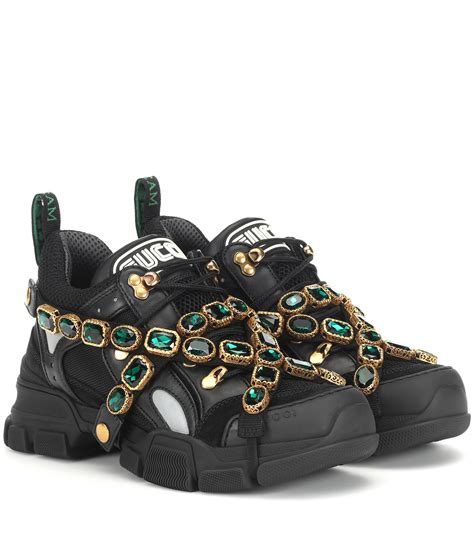 gucci sneakers with chains|black gucci sneakers.